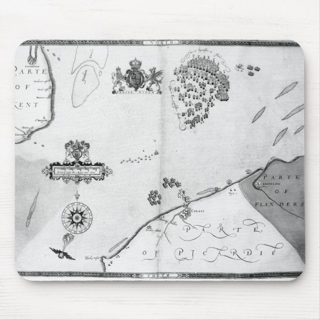 Mousepad Trace No.10 que mostra a rota da frota da armada (Frente)