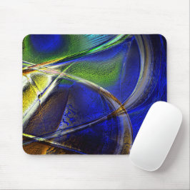 Mousepad Traços curvos sobre a sépia para a crosta verde e 