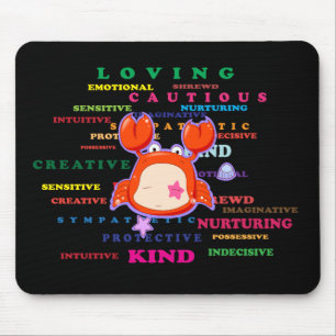 Mousepad Traços do sinal do zodíaco do cancer