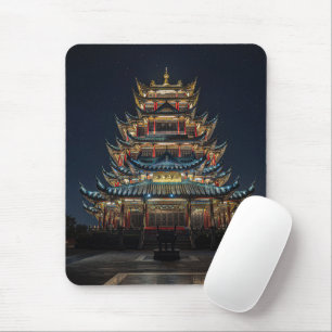 Mousepad Tradicional Japonês Iluminação do Céu Noturno