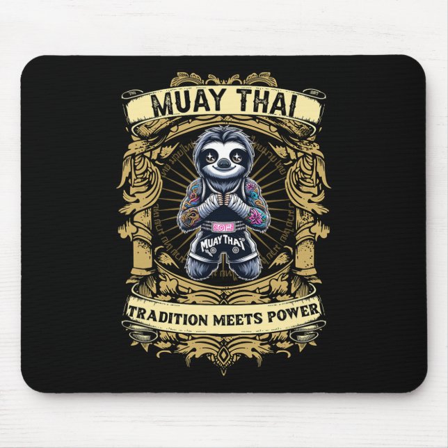 Mousepad Tradition Meets Power - Kickboxing And Muay Thai C (Frente)