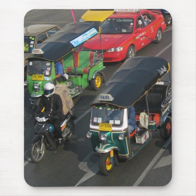 Mousepad Tráfego de Bangkok ... Tuk Tuk Racing (Frente)