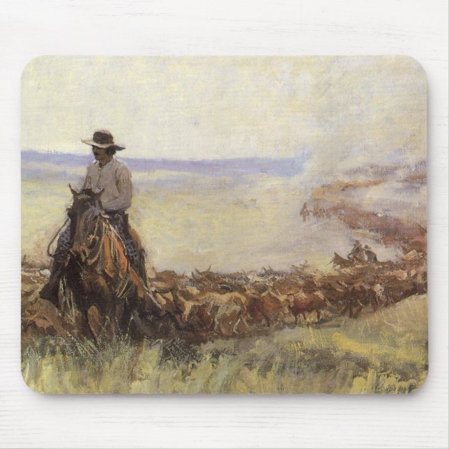 Mousepad Trail Herd to Wyoming, por WHD Koerner (Frente)