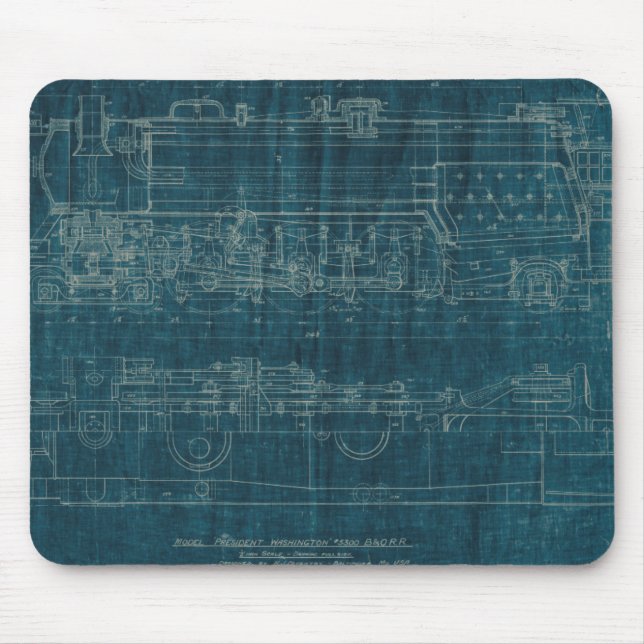Mousepad Train Blueprint I (Frente)