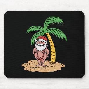 Mousepad Traje de banho de verão do Papai Noel Natal engraç