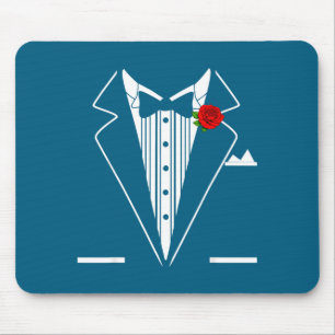 Mousepad Traje de Noite Rosa Tuxedo Casamento Festa de Prom