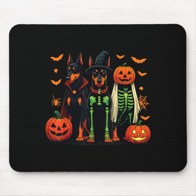 Mousepad Traje Divertido de Múmia Fantasma Bruxa para Cacho (Frente)