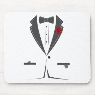 Mousepad Traje E Tie Tuxedo Bowtie Costume Fácil Halloween