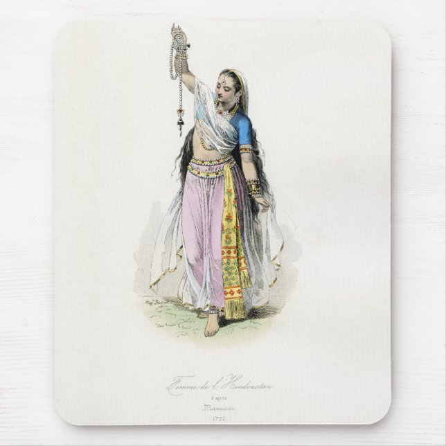 Mousepad Traje tradicional da mulher indiana (Frente)