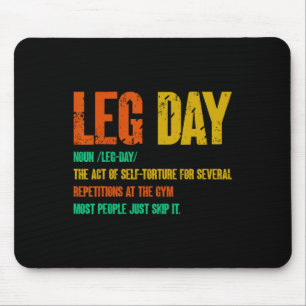 Mousepad Trajetória de Gym de Definição de Dia Perna