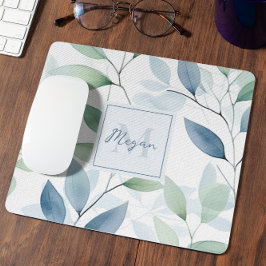 Mousepad Tranquil Oasis Aquarela Deixa Monograma e Nome