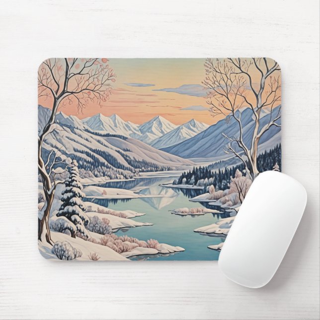 Mousepad Tranquilidade do inverno (Com mouse)