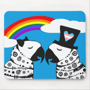 Mousepad Transgender Parrot Boy com Namorada