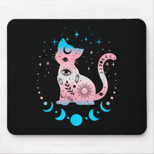 Mousepad Transgênero Cat Astrologia Celestial Orgulho Lgbt