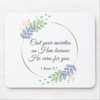 Mousepad Transmita Suas Ansiedades Nele 1 Peter 5:7