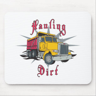Mousepad Transportando o camião basculante da sujeira