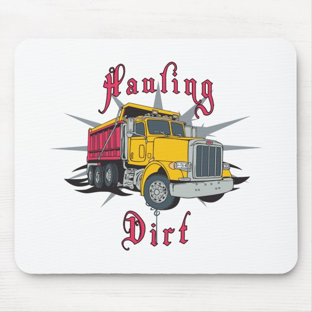 Mousepad Transportando o camião basculante da sujeira (Frente)