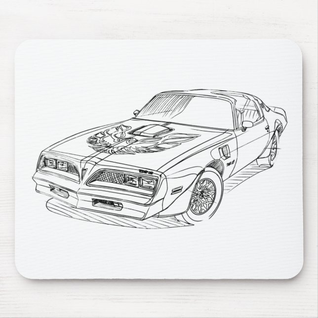 Mousepad Transporte Am 1977 de Pontiac Firebird (Frente)