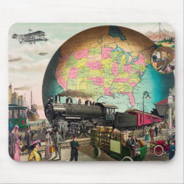 Mousepad Transporte do século XX, Vintage 1910