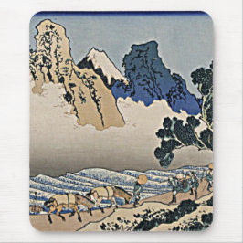 Mousepad Trás da montanha Fuji do rio Minobu Hokusai