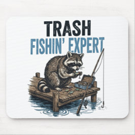 Mousepad Trash Fishin' Expert Raccoon