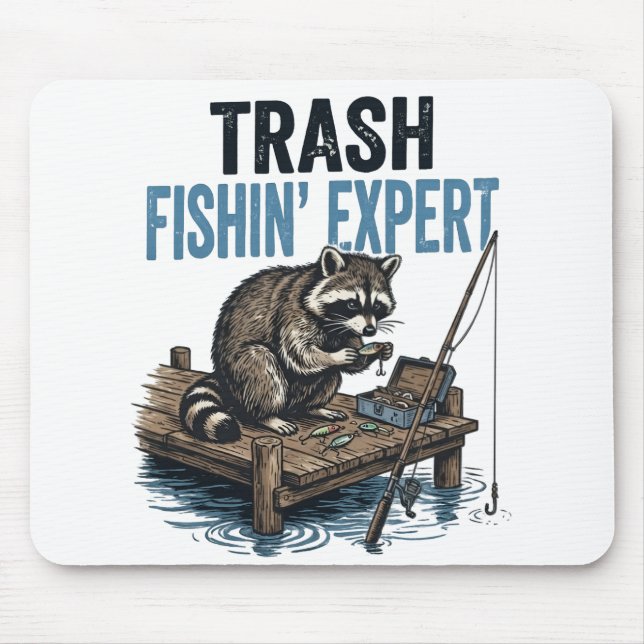 Mousepad Trash Fishin' Expert Raccoon (Frente)
