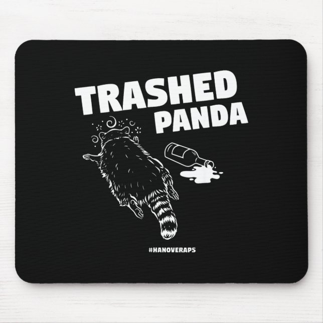 Mousepad Trashed Panda Drunken Raccoon Funny Meme  (Frente)