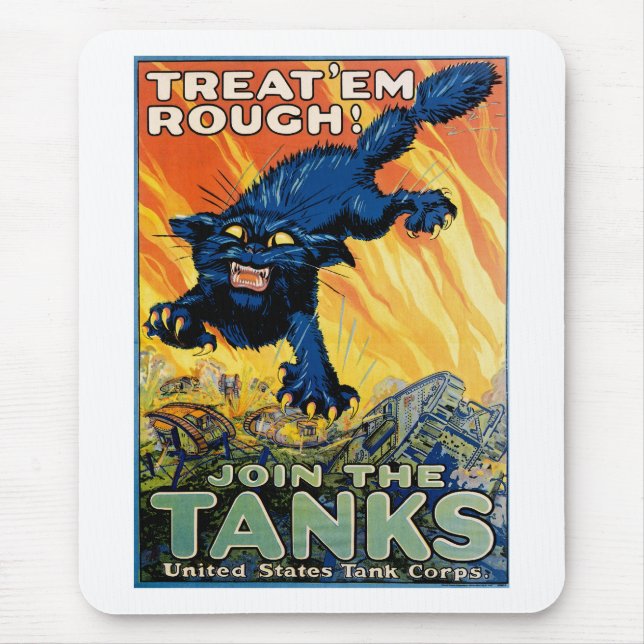 Mousepad Trate-os em tosse - Junte-se aos tanques (Frente)