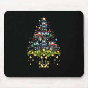Mousepad Trator de Natal Trator Luzes de Férias Trator Xmas