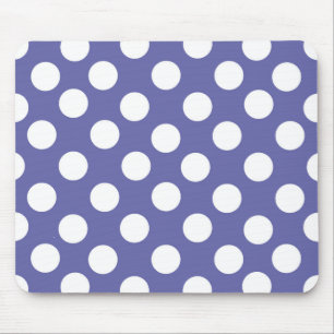 Mousepad travessa branca roxa de bolinhas