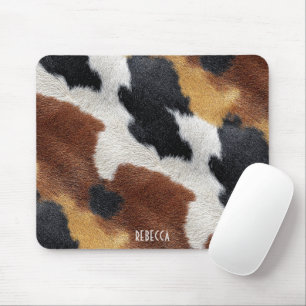 Mousepad Travesseiro de textura de couro de vaca marrom pre