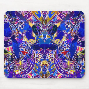 Mousepad Travesseiro decorativo de elementos abstrato azuis