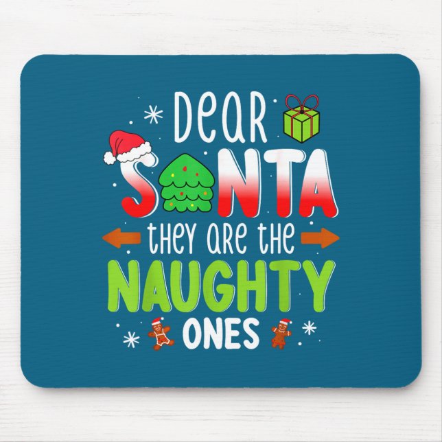 Mousepad Travessos Querido Papai Noel Engraçados (Frente)
