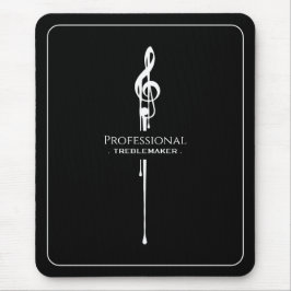 Mousepad Treblemaker Música Engraçada Pun Clássico Negro G-