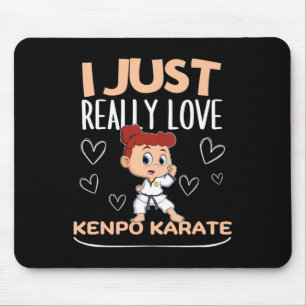 Mousepad Treinador Americano Kenpo Girl, Eu amo Kenpo