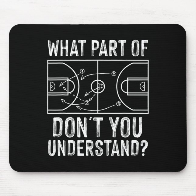 Mousepad Treinador de basquetebol Design Homens Jovens Jogo (Frente)