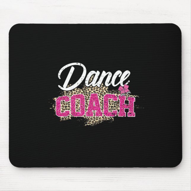 Mousepad Treinador de dança Leopard Engraçado Dançando Trei (Frente)