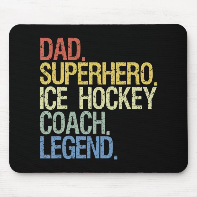 Mousepad treinador de hóquei no gelo (Frente)