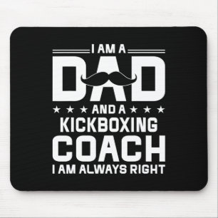 Mousepad Treinador de Kickboxing Pai Sempre Certo Treinador