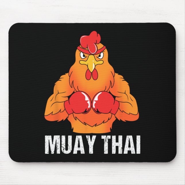 Mousepad Treinador de Kickboxing Tailândia Rooster Muay Tha (Frente)