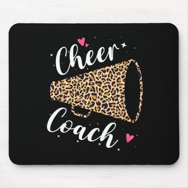 Mousepad Treinador de Torcida Leopardo Cheerleading Aprecia (Frente)