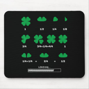 Mousepad Treinador de Trevo de Quatro Folhas de Fração de M