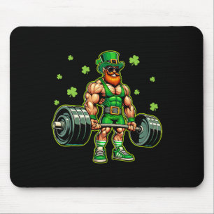 Mousepad Treino de Dia de São Patrício Levantamento de Peso