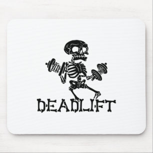 Mousepad Treino de Esqueleto de Halloween com Levantamento 