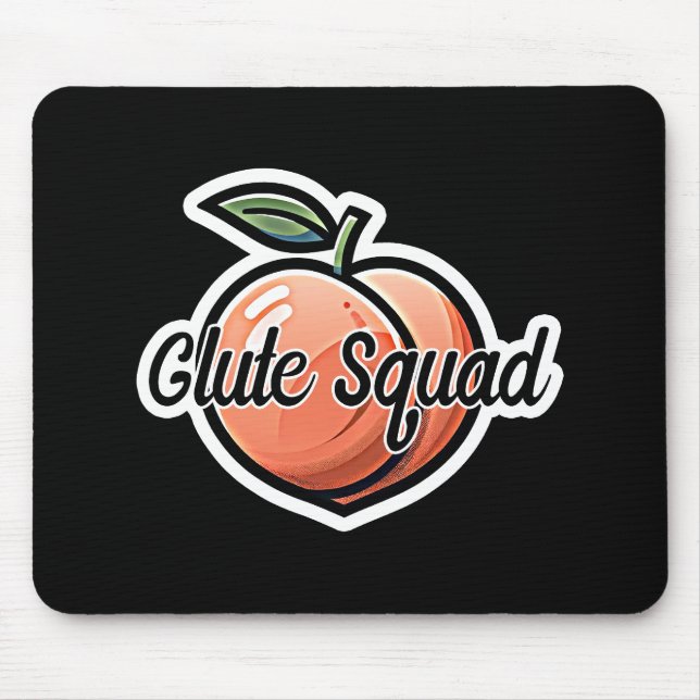Mousepad Treino de Fitness Pêssego Glute Squad (Frente)