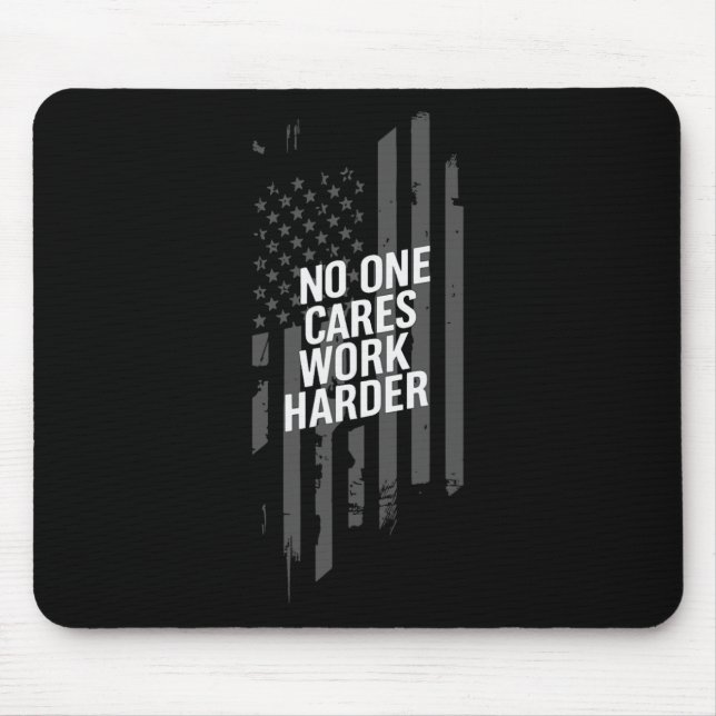 Mousepad Treino de musculação Ninguém se importa Trabalhe m (Frente)
