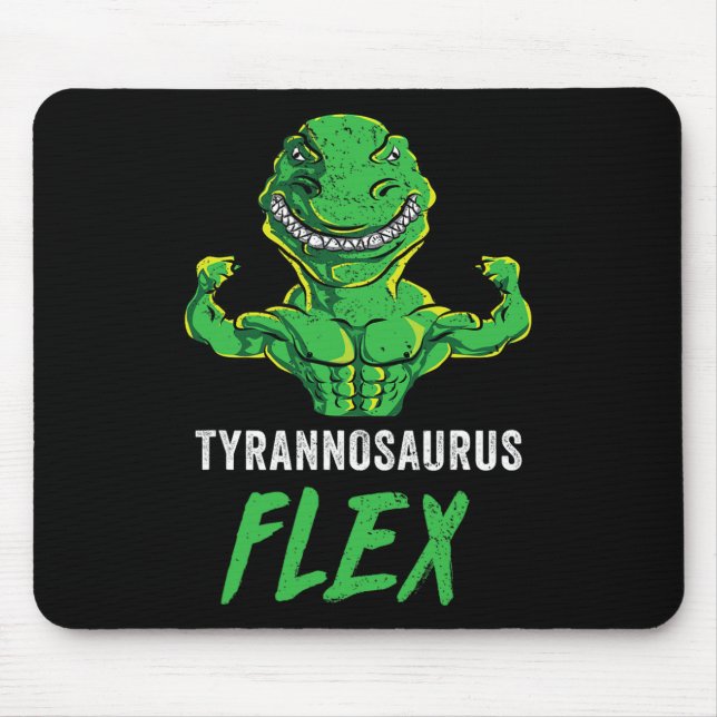 Mousepad Treino do T Rex Dinossauro Engraçado Levantamento  (Frente)