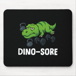 Mousepad Treino engraçado de ginásio do T-rex dinossauro 
