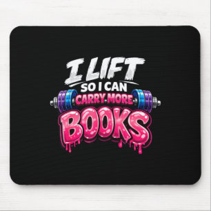 Mousepad Treino engraçado de leitura levante posso carregar