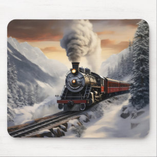 Mousepad Trem nas Montanhas Nevadas